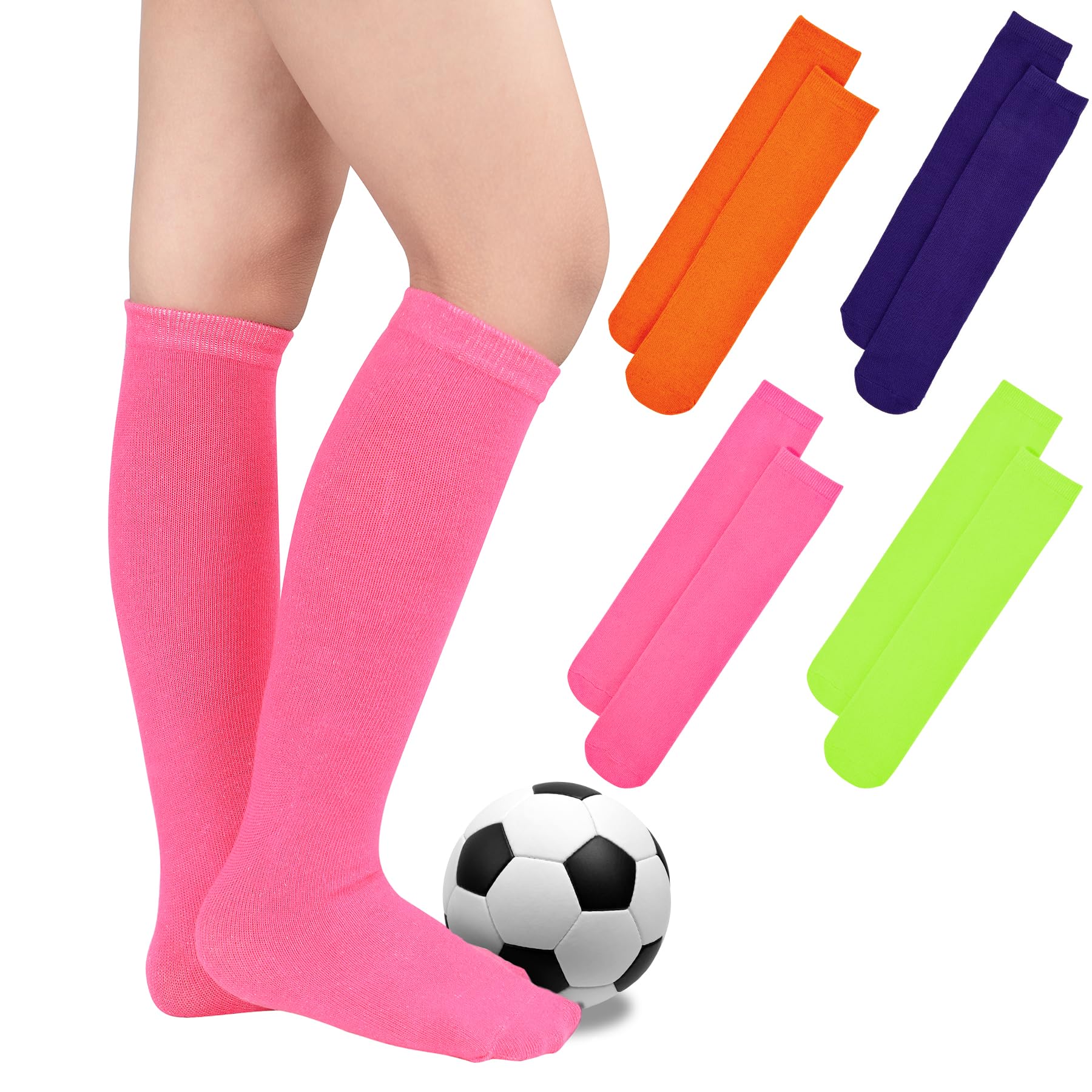 Zando Green Cotton Knee High Socks for Boys Girls