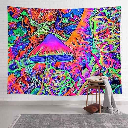 NYMB Trippy Mushroom Tapestry Psychedelic Wall