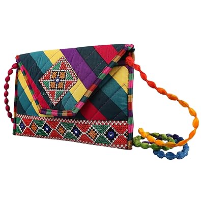 Craft Trade Women Sling Bags Hand Crafted Designer Rajasthani Style Embroidered Hand Bag for Girls