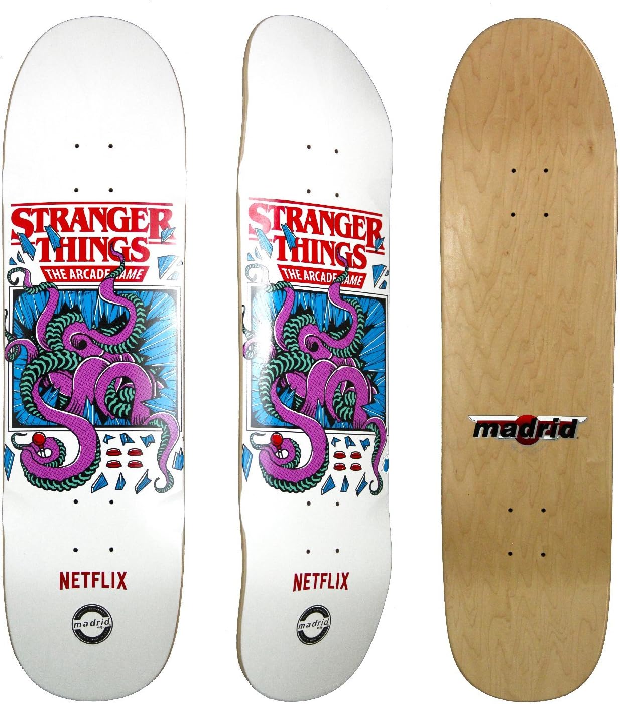 Madrid Skateboard Deck With Netflix Design Series Stranger Things 2 34 Amazon De Sport Freizeit