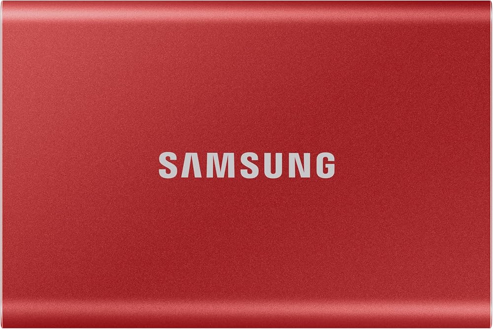 Samsung T7 Portable SSD 2 TB USB 3.2 Gen 2 External SSD Metallic Red