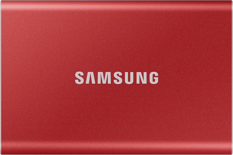 Samsung T7 Portable SSD 2 TB USB 3.2 Gen 2 External SSD Metallic Red
