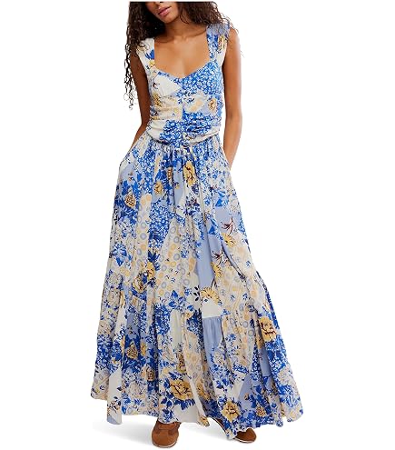 free people catalina maxi dress by free-est at in Pink, Size: S Flirty details like a ruffle Dixie Maxi Dress by free-est