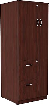 Amazon Com Lorell Essentials Storage Cabinet Mahogany Laminate Furniture Decor