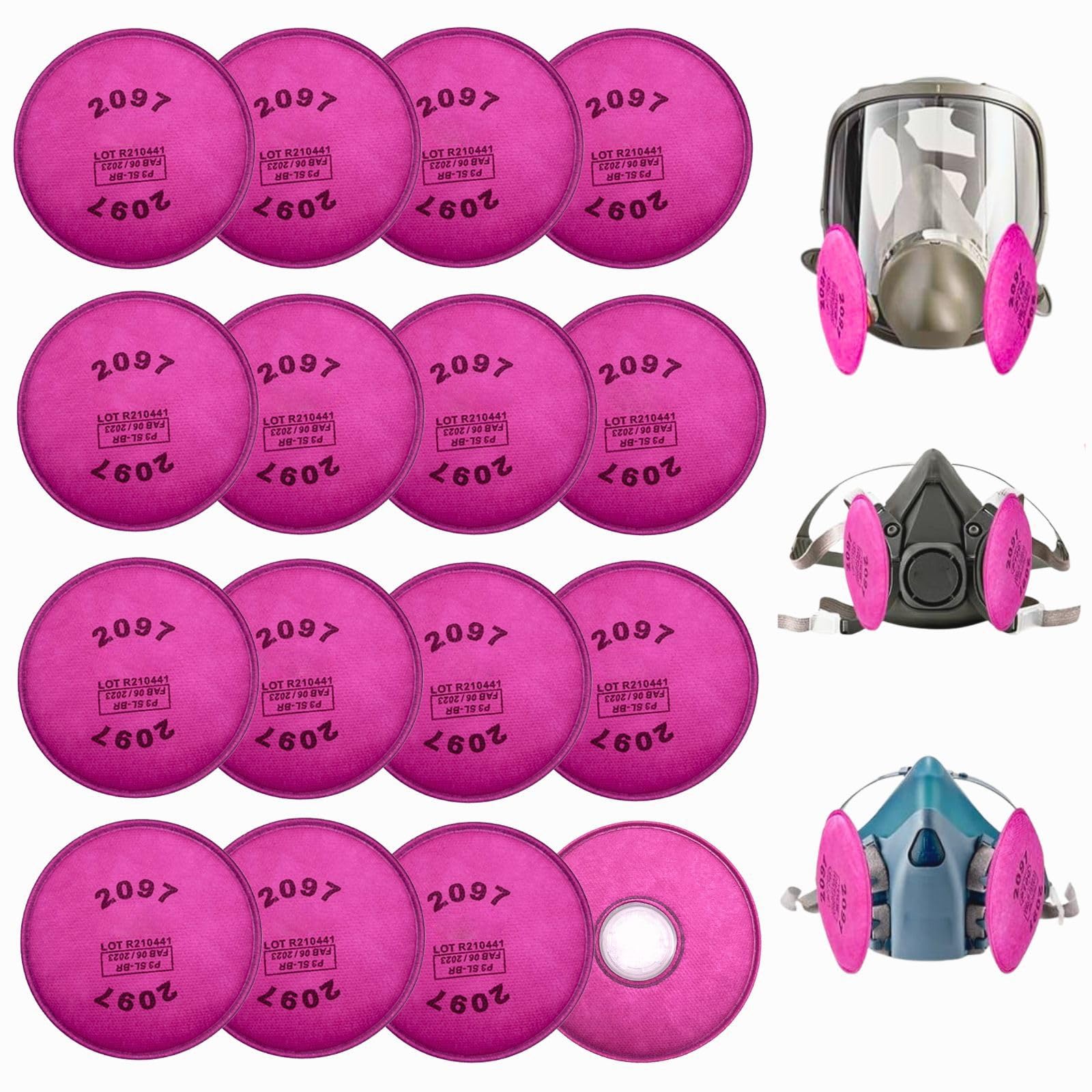 Photo 1 of 16PCS(8Pack) 2097 Particulate Filter,2097 Filter Installed on Filter Retainer Replacement for 6000 6200 6800 7000 FF-4
