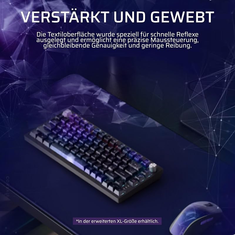 MM300 Sci-Fi Dark Groß Anti-Fray-Stoff-Gaming-Mauspad – Marineblau