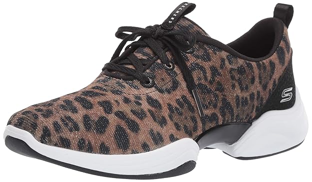 Brown Leopard Mesh Fastening Laces Air-Cooled Memory Foam
