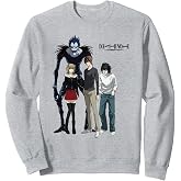 Death Note Main Characters Posing with Logo Anime Sweatshirt