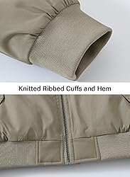 BGOWATU Men's Jacket Windproof Quilted Bomber