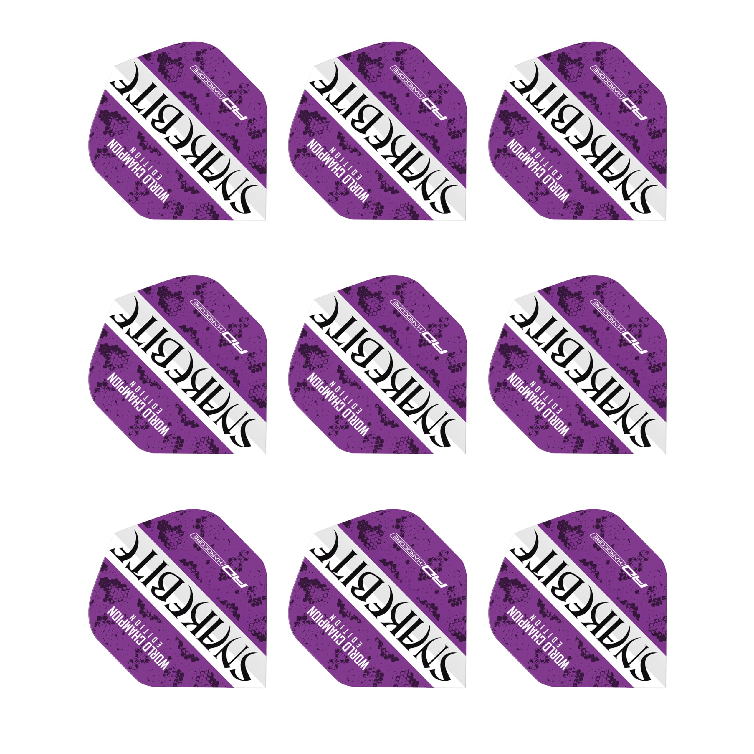 Snakebite World Champion Edition Purple & White Hardcore Flights
