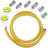 72" Dryer Gas Line Hose/Appliance 3/4 Flexible Natural Gas Line with Connector 1/2" MIP 1/2"FIP 3/4"MIP Fitting,5/8" OD(1/2" 