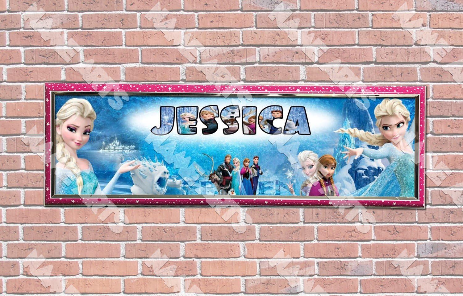 Frozen Disney Elsa Birthday Banner Personalized Custom Design Indoor