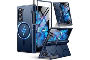 BERFY for Z Fold 6 Case with HD Screen Protector, [Compatible with MagSafe] Built-in 2 Kickstand & Hinge Protection, Full Bod