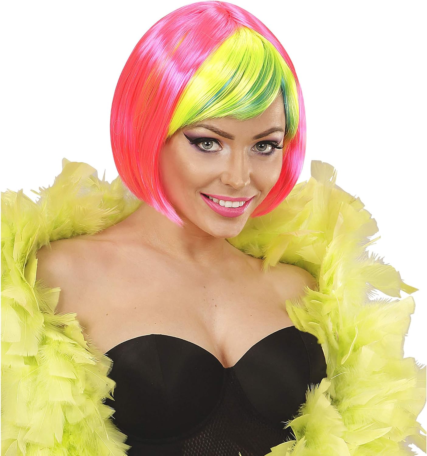 Widmann ? Rainbow Wig, Pink - Image 5