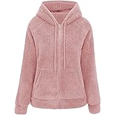 RISISSIDA Women Faux Fur Fleece Lightweight Short Jacket Hooded Spring Fall Transitional Fashion, Cute Thin Coat