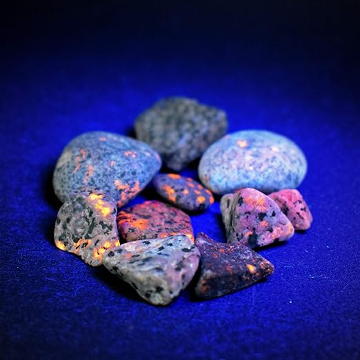 250 Carat Glowing Under UV Yooperlite Pebble Stone Natural
