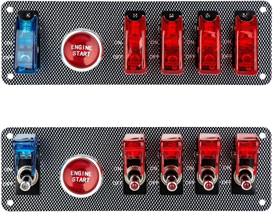 Automotive Red+Blue Jtron Dc 12v Racing Cars RV Ignition Switch Metal