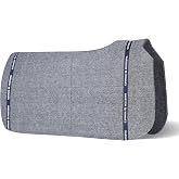 Harrison Howard 10% Wool Blend Felt Liner for Western Saddle, Vented Spine | Spine Cut-out Design, Felt Liner for Use Under Saddle Pad, Shock Absorbing Sweat Barrier, Non Slip Horse Pad