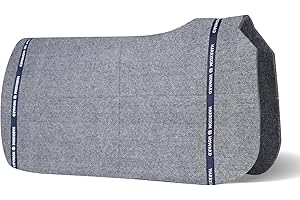 Harrison Howard Contoured Wool Blend Felt Horse Saddle Pad with Holes