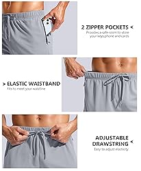Pudolla Men's Workout Running Shorts with Zipper