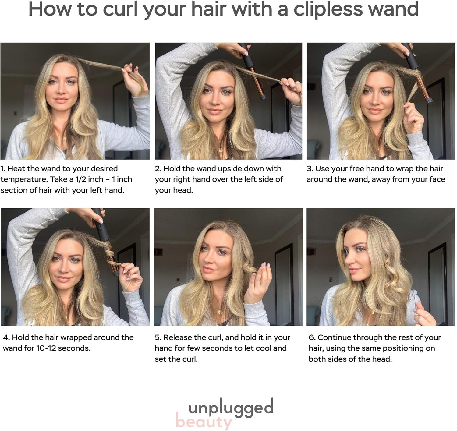 unplugged beauty cordless curling wand clipless