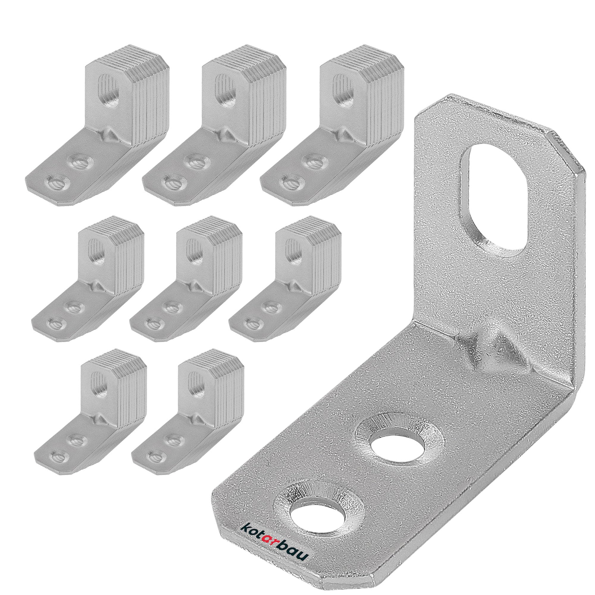KOTARBAU Adjustment angle 25 x 35 x 16 mm edging angle connector Euro angle slotted hole adjustment opening beading wood connector mounting angle (100)