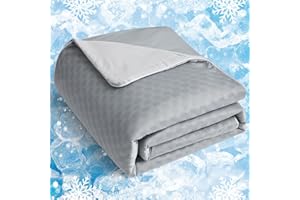 Ailemei Direct Cooling Comforter for Hot Sleepers,Twin Size Cooling Blanket for Night Sweats, Summer Cool Lightweight Breathable Cooling Blankets,Q-Max > 0.5,60" x 80", Gray