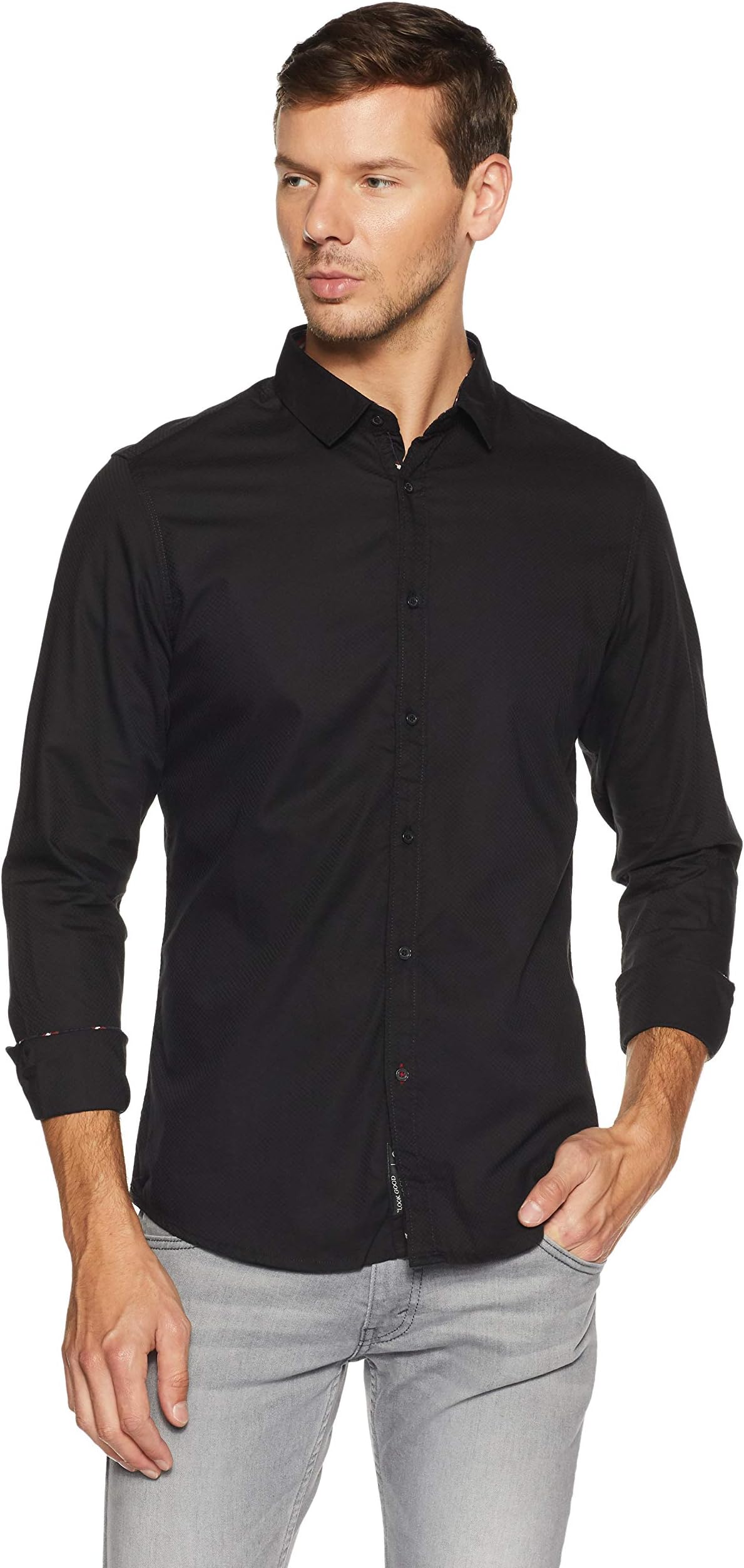 Being Human Men's Solid Slim Fit Casual Shirt
