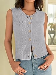 Yousify Sweater Vest Women Summer Tank Tops
