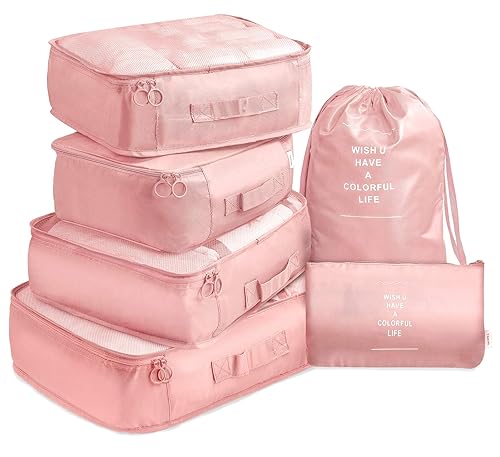 Travel Packing Cubes, VAGREEZ Lightweight Luggage Organizers Bags