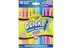Crayola Clicks Retractable Markers - Neon, 10 Count