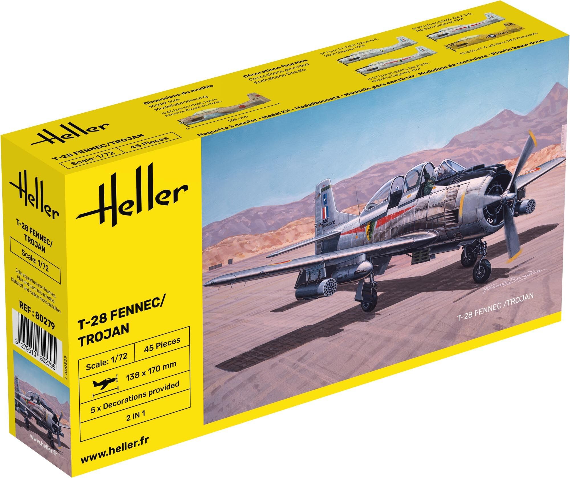 Heller 1: 72 - North American T-28 Fennec/Trojan Various