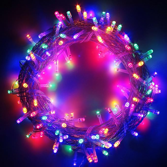Noël Guirlande lumineuse LED, 100 Multicolores LEDs sur Câble