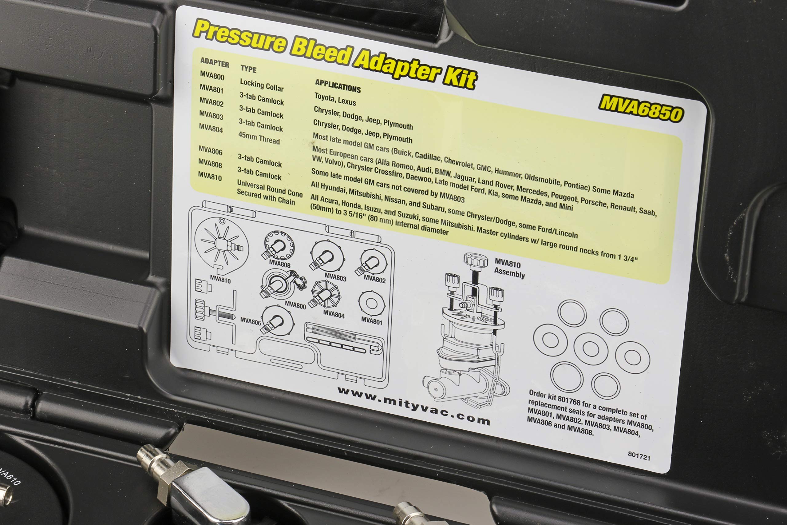 thumbnail image 2 of Mityvac MV6840 One-Person Brake & Clutch Bleeding System Kit With Master Cylinder Adapters 2 of 6