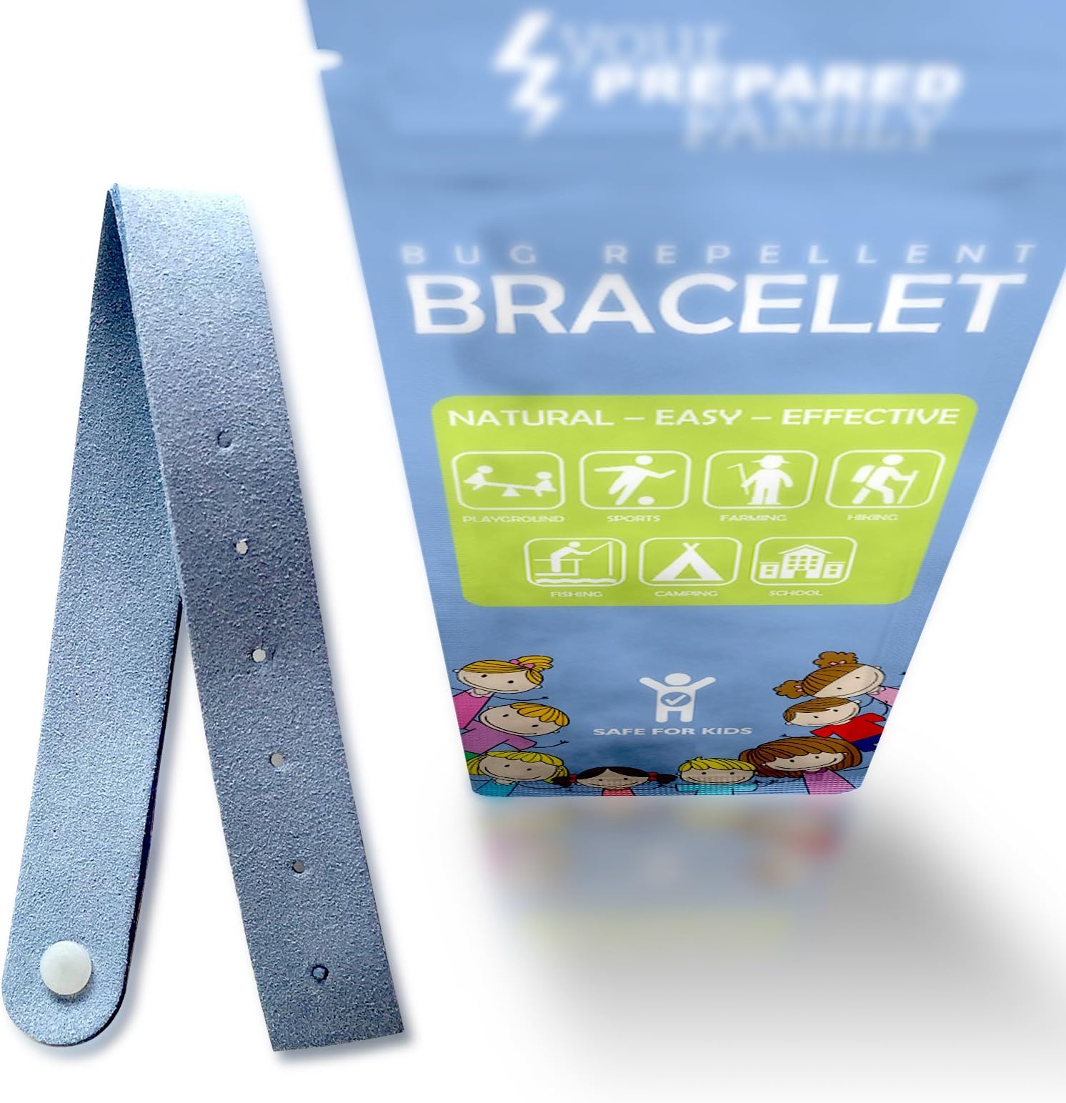 Your Prepared Family Best Mosquito Repellent Bracelet for Kids and Adults with Natural Citronella Nature Crafts for Kids eBOOK, Deet-Free and Portable Insect Repellent Bug Band