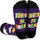 Dsia Zamur Halloween Socks for Kids, Novelty Spooky Pumpkin Cat Witch Ghosts Horror Stocking Gift for Children