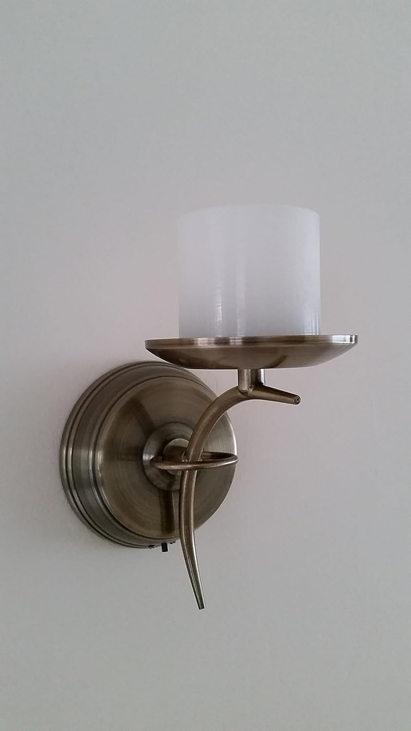Flameless Candle Wall Sconce Brass Battery Operated Amazon.co.uk Lighting
