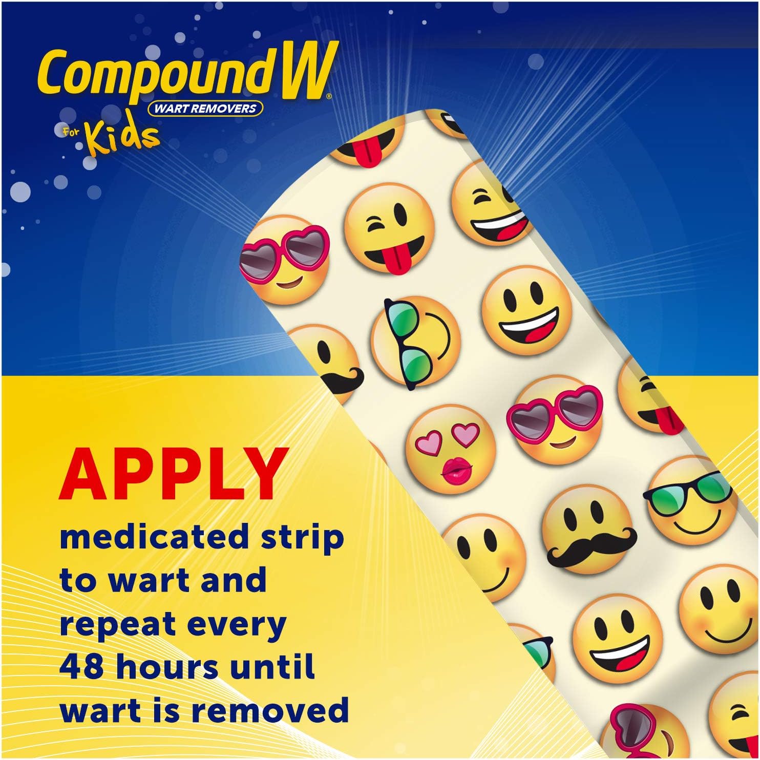 Compound W One Step Wart Remover Strips for Kids, 10 Medicated Strips: Health & Personal Care