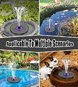 SZMP Solar Fountain with Glass Panel 7 Nozzles 3.5W Bird Bath Pump view 6