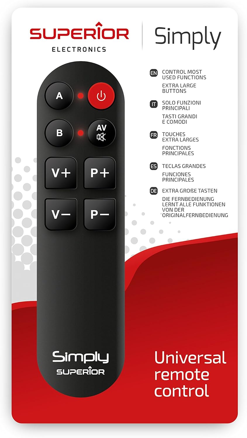 Superior Universal Large Button Remote Control for 2 Amazon.co.uk