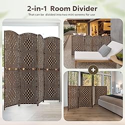 JOSTYLE Room Divider 2-in-1 Multifunction Room