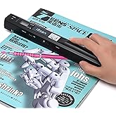 Portable Scanner, Handheld Photo Scanner, A4 Document Scanner for Picture Text Receipt Page in 300/600/900Dpi JPG PDF Format