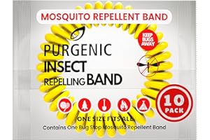 BugFree Mosquito Repellent Bracelets (10 Pack) - DEET-Free Bug Wristbands for Adults, Individually Wrapped Bands - Portable and Easy to Carry for Camping, Travel, Hiking & Outdoor Adventures.