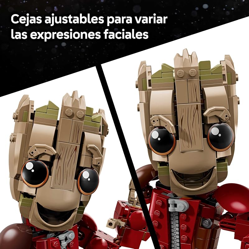 | Marvel Groot con Traje de Saqueador - Juguete de Superhéroes para Coleccionar - Decoración del Dormitorio - Regalo de Cumpleaños para Niños de 10+ Años y Fans de Guardianes de la Galaxia 76341