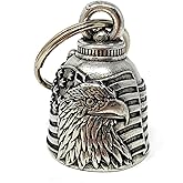 Bravo Bells US Flag Eagle Bell - Biker Bell Accessory or Key Chain for Good Luck on the Road