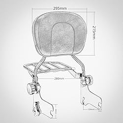 Oumurs Adjustable & Detachable Sissy Bar Passenger