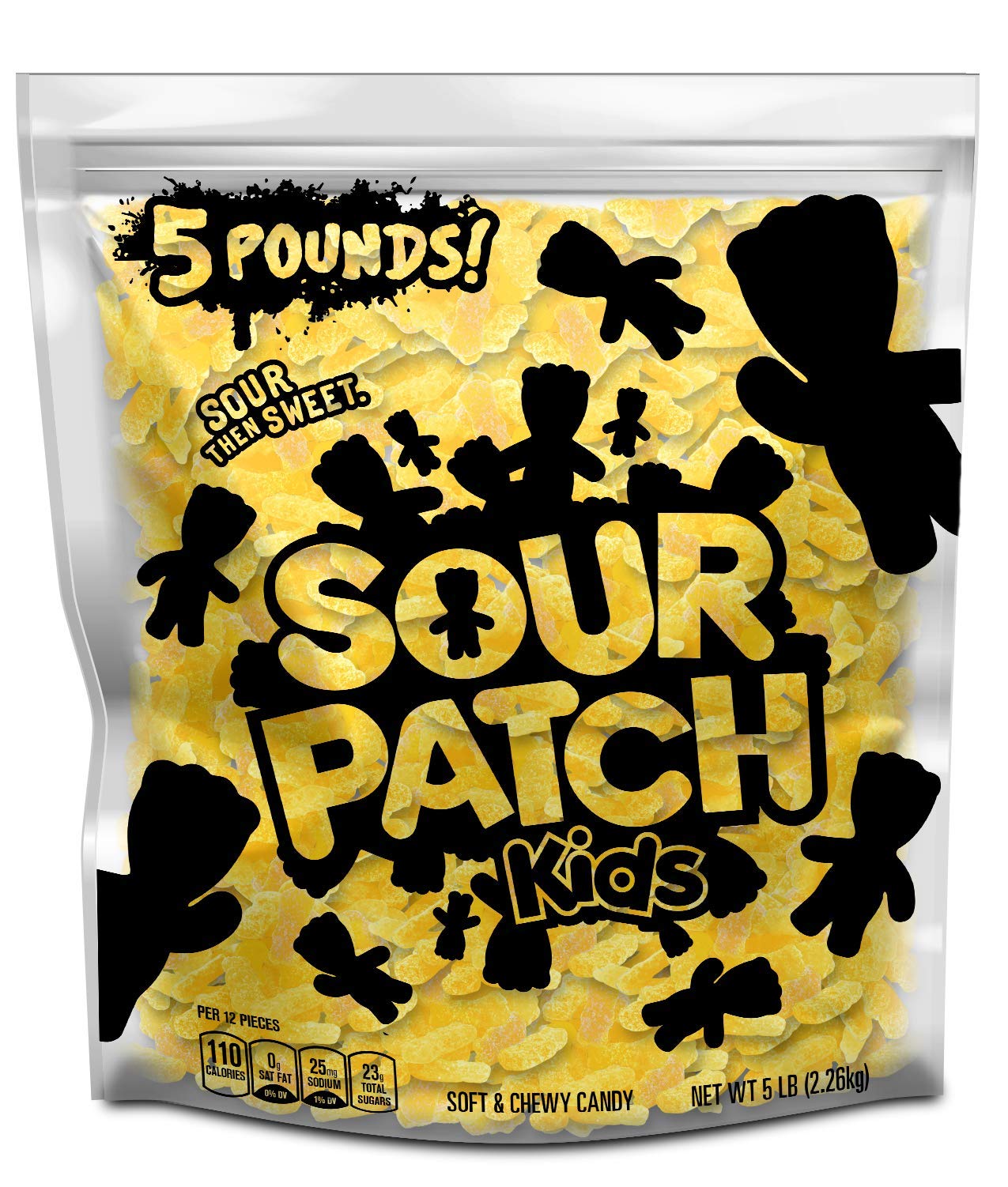SOUR PATCH KIDS Yellow Lemon Soft & Chewy Candy, 5