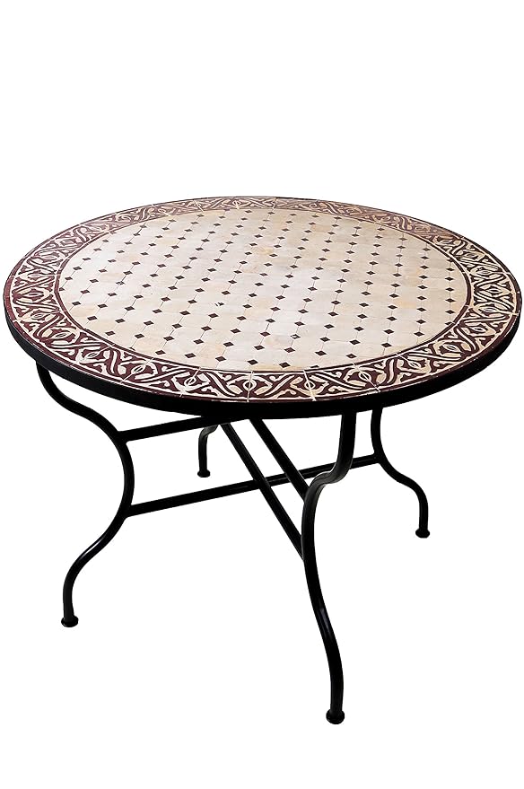 Amazon.de: ORIGINAL Marokkanischer Mosaiktisch Gartentisch ø 100cm Groß