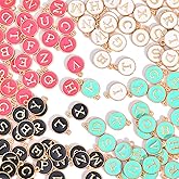 stino 200Pcs A-Z Metal Letter Charms for Jewelry Making, Capital Alphabet Initial Charms
