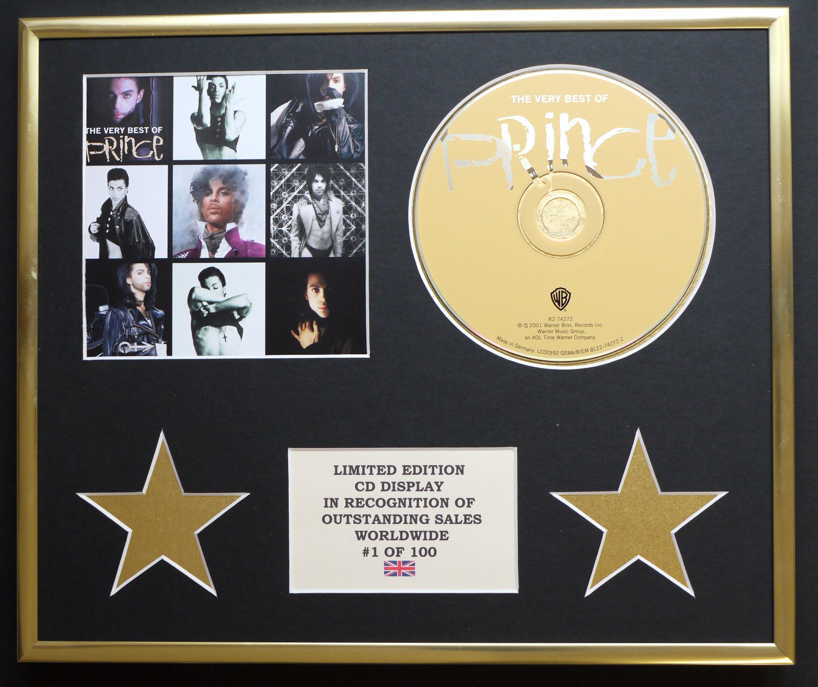 PRINCE/CD DISPLAY/LIMITED EDITION/COA/THE VERY BEST OF